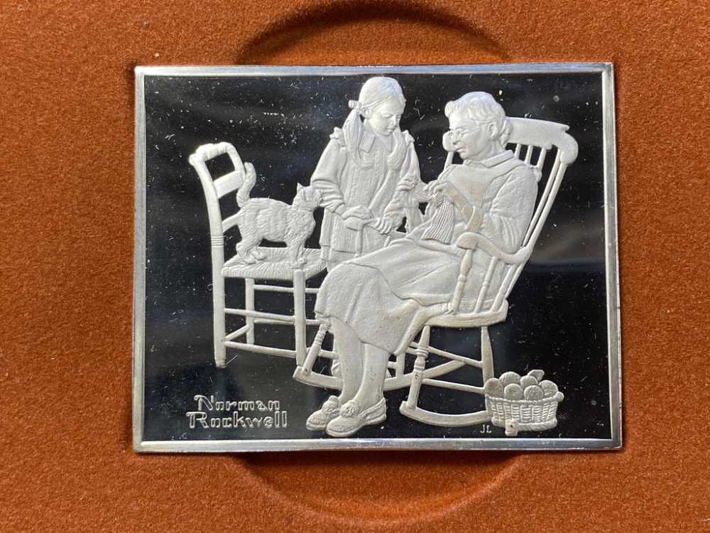 *SILVER* Norman Rockwells -Fondest Memories- 1st Edition *32 Troy Ounces*-img-11