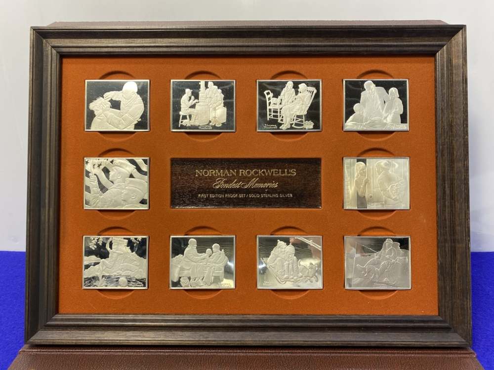 *SILVER* Norman Rockwells -Fondest Memories- 1st Edition *32 Troy Ounces*-img-0
