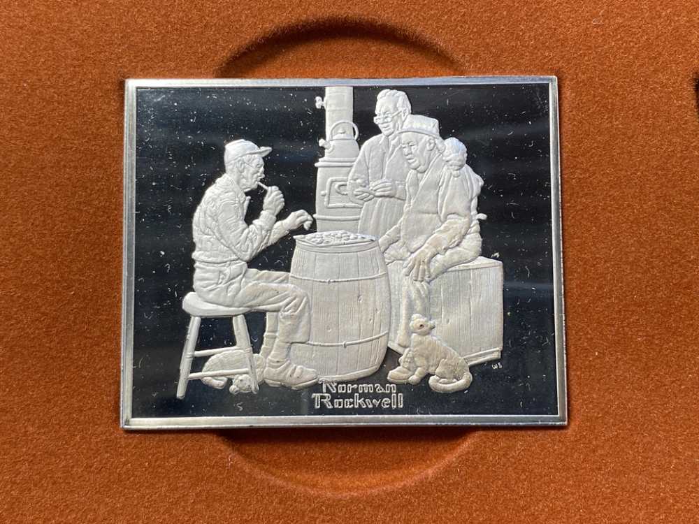 *SILVER* Norman Rockwells -Fondest Memories- 1st Edition *32 Troy Ounces*-img-10