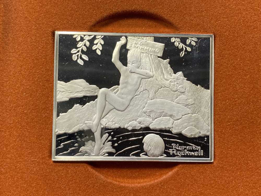 *SILVER* Norman Rockwells -Fondest Memories- 1st Edition *32 Troy Ounces*-img-15