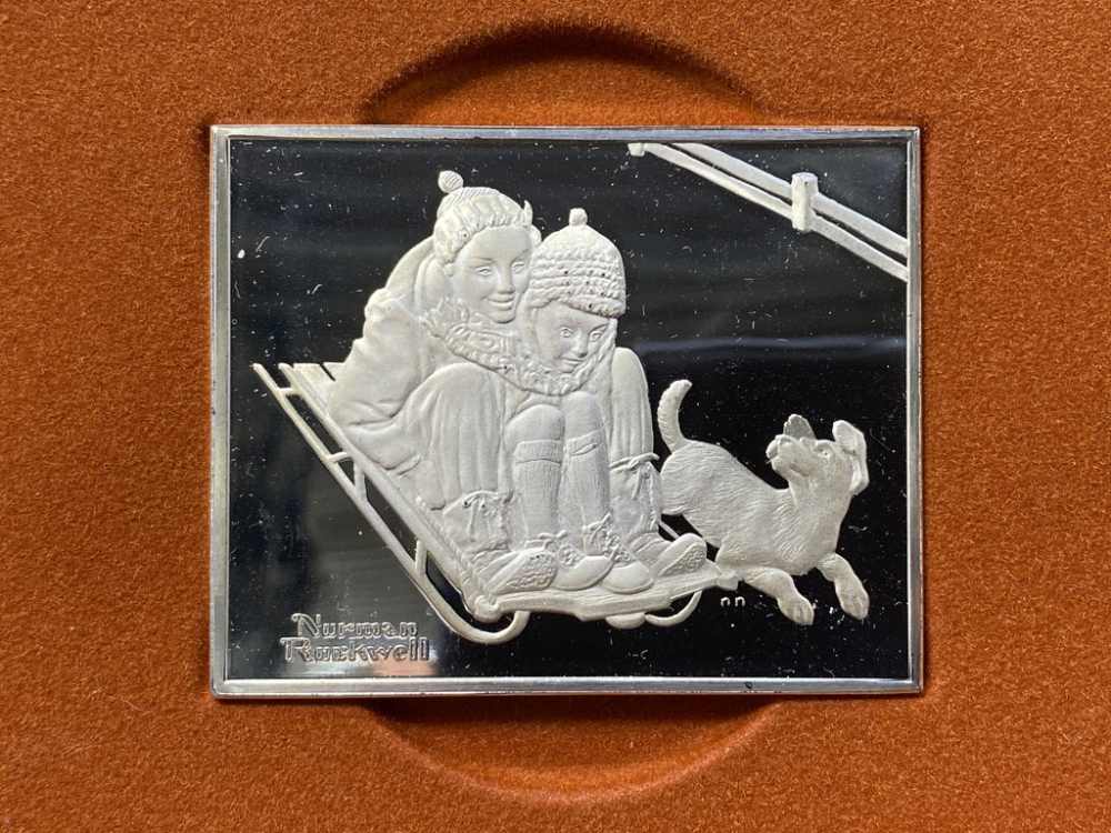*SILVER* Norman Rockwells -Fondest Memories- 1st Edition *32 Troy Ounces*-img-17