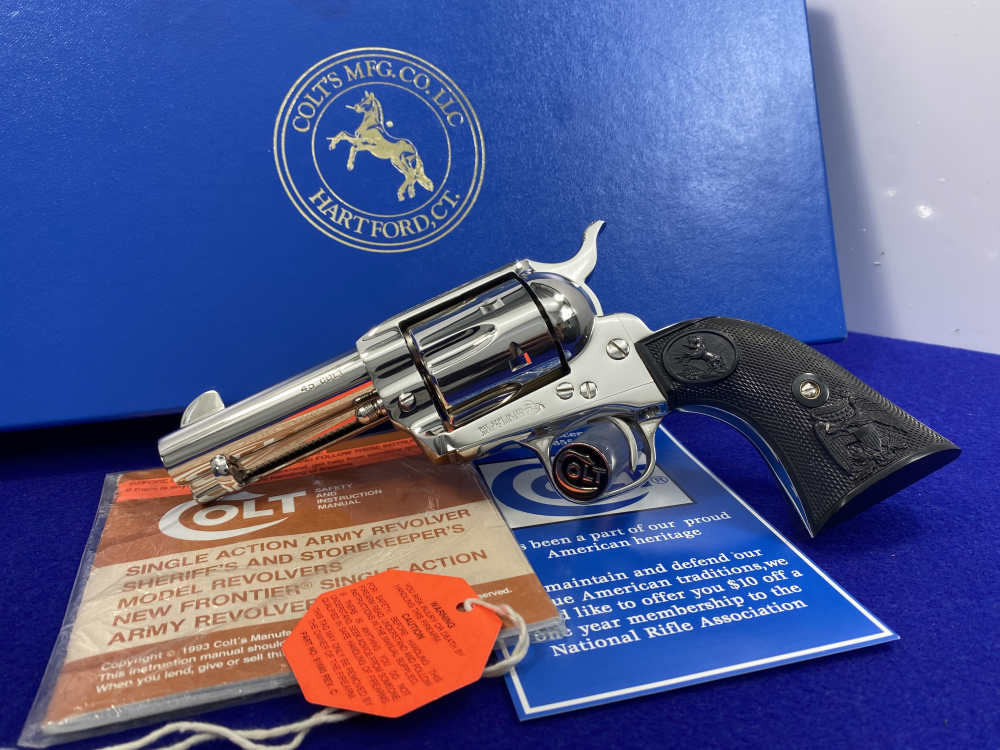 1998 Colt Single Action Army .45 Nickel 3.5" *NEW IN BOX EXAMPLE* Pristine-img-47