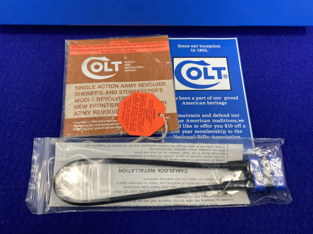 1998 Colt Single Action Army .45 Nickel 3.5" *NEW IN BOX EXAMPLE* Pristine-img-4