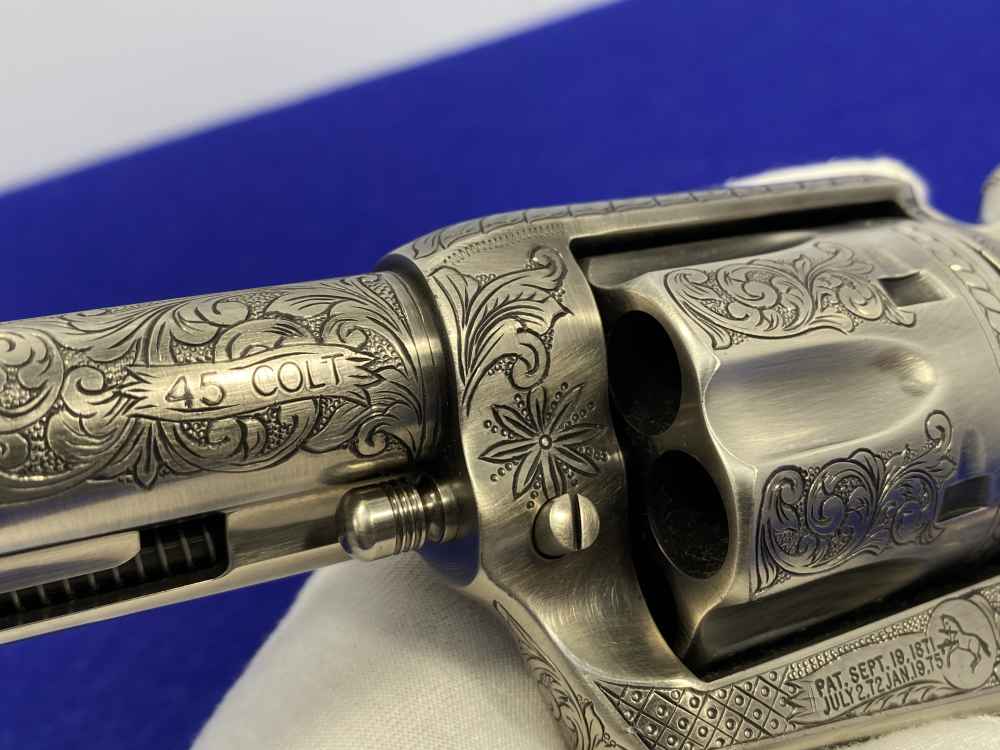 Colt Single Action Army .45 Colt -JERRY HARPER MASTER HAND FLORAL ENGRAVED--img-80