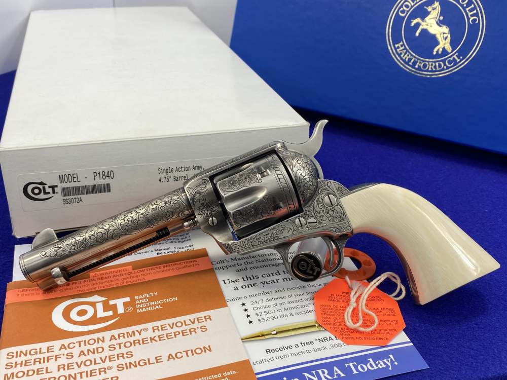 Colt Single Action Army .45 Colt -JERRY HARPER MASTER HAND FLORAL ENGRAVED--img-4