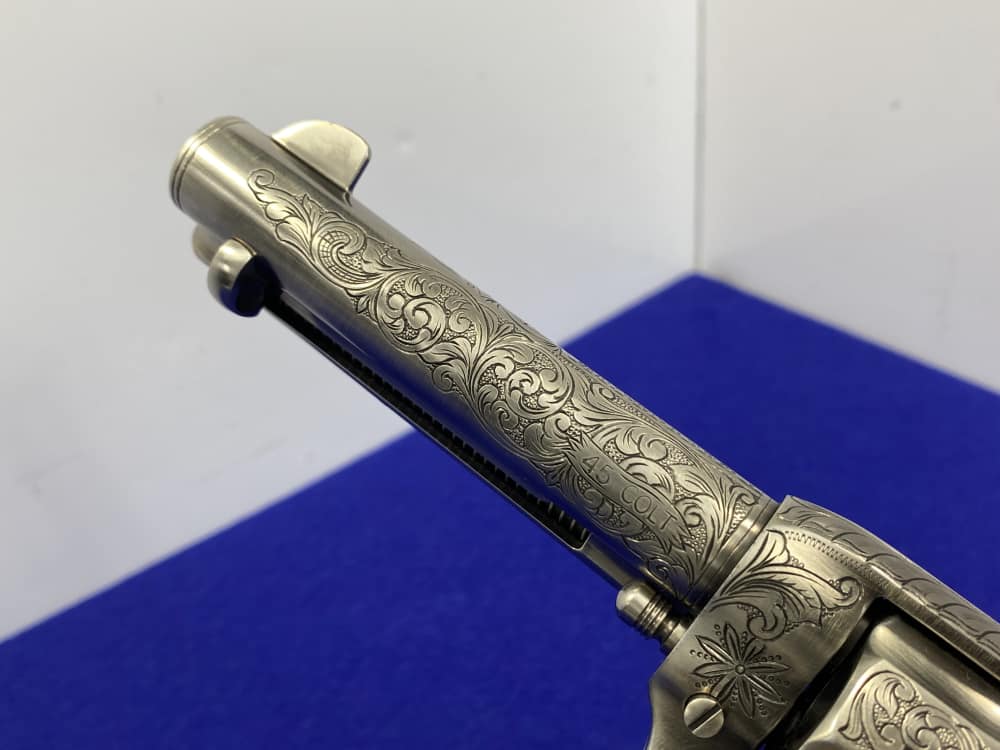 Colt Single Action Army .45 Colt -JERRY HARPER MASTER HAND FLORAL ENGRAVED--img-68