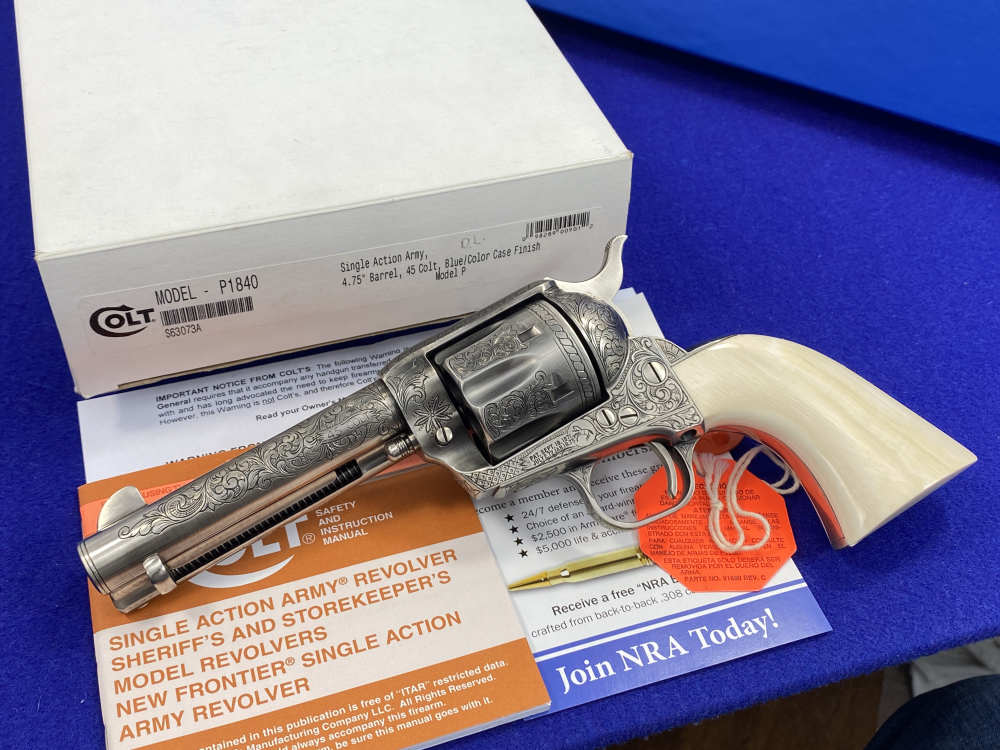 Colt Single Action Army .45 Colt -JERRY HARPER MASTER HAND FLORAL ENGRAVED--img-3