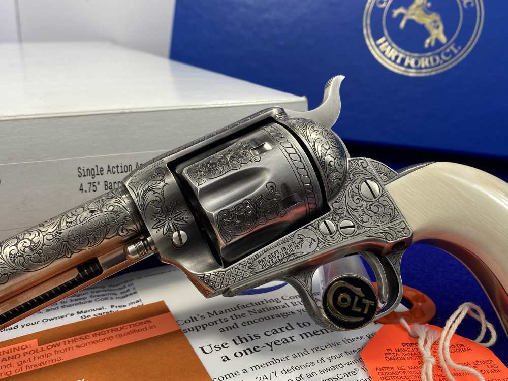 Colt Single Action Army .45 Colt -JERRY HARPER MASTER HAND FLORAL ENGRAVED--img-2