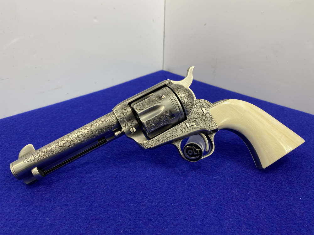 Colt Single Action Army .45 Colt -JERRY HARPER MASTER HAND FLORAL ENGRAVED--img-8