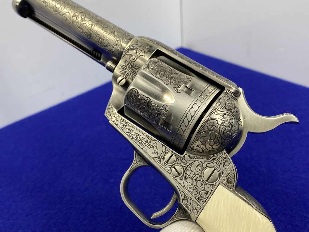 Colt Single Action Army .45 Colt -JERRY HARPER MASTER HAND FLORAL ENGRAVED--img-67