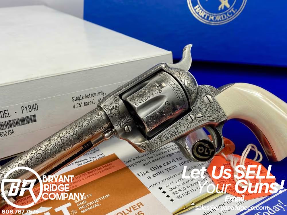 Colt Single Action Army .45 Colt -JERRY HARPER MASTER HAND FLORAL ENGRAVED--img-0
