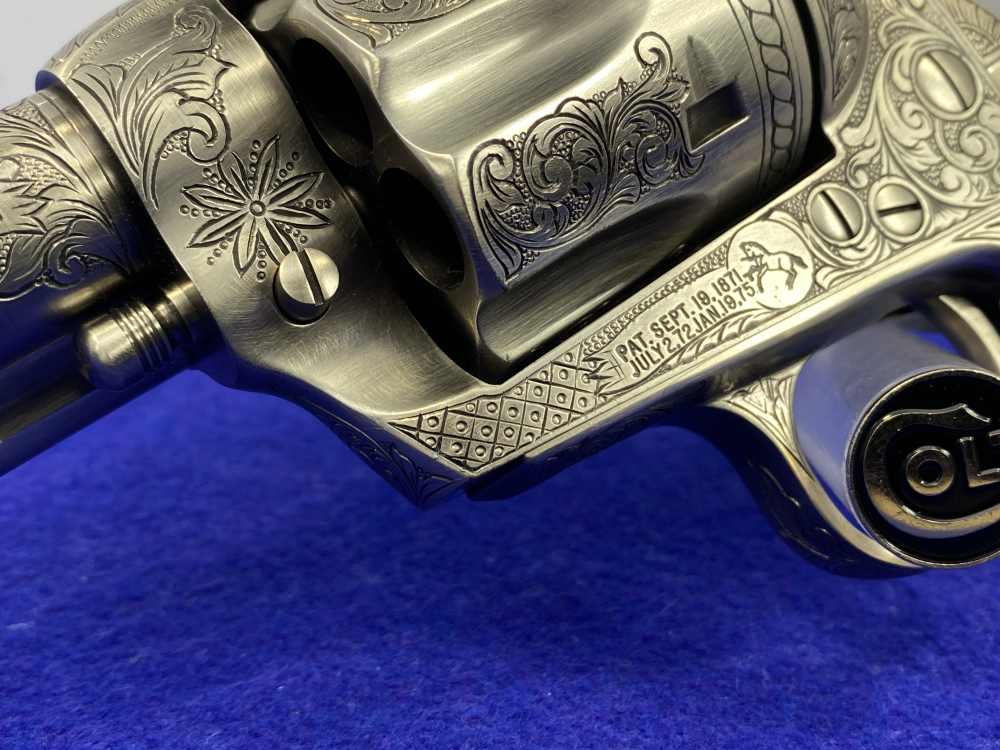 Colt Single Action Army .45 Colt -JERRY HARPER MASTER HAND FLORAL ENGRAVED--img-13