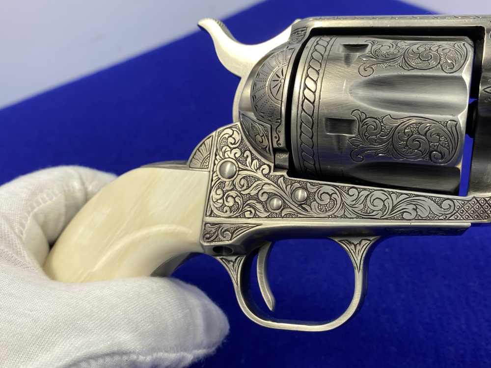 Colt Single Action Army .45 Colt -JERRY HARPER MASTER HAND FLORAL ENGRAVED--img-73