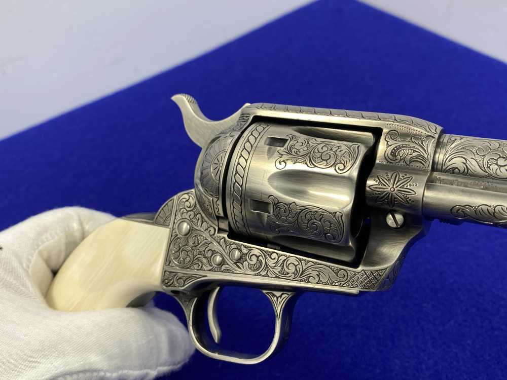 Colt Single Action Army .45 Colt -JERRY HARPER MASTER HAND FLORAL ENGRAVED--img-74