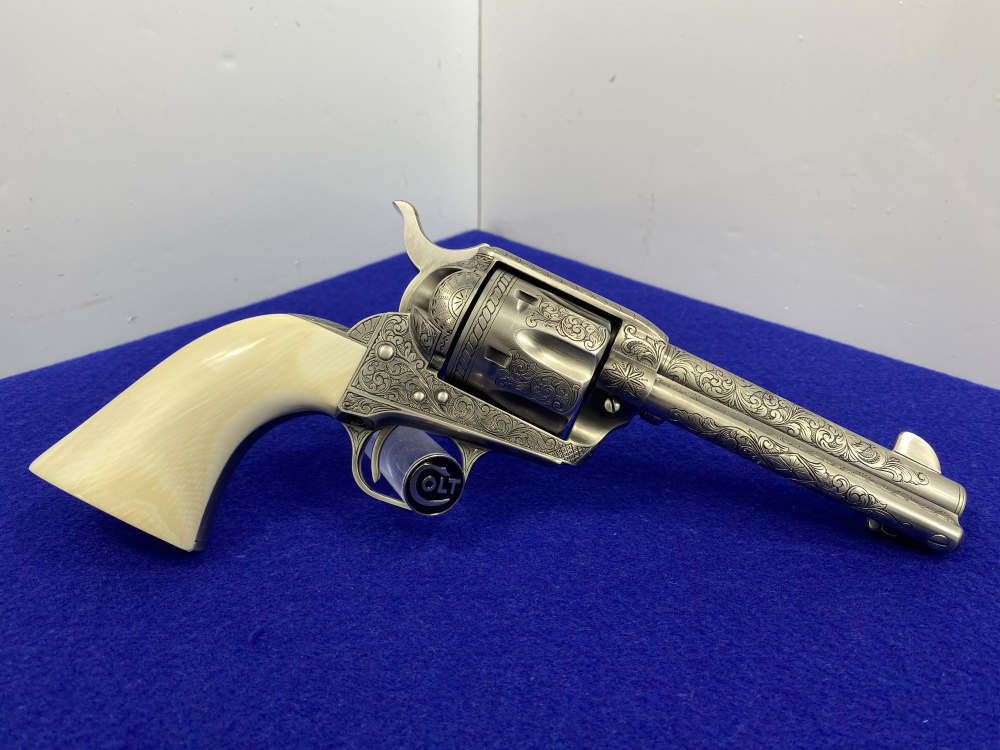 Colt Single Action Army .45 Colt -JERRY HARPER MASTER HAND FLORAL ENGRAVED--img-26