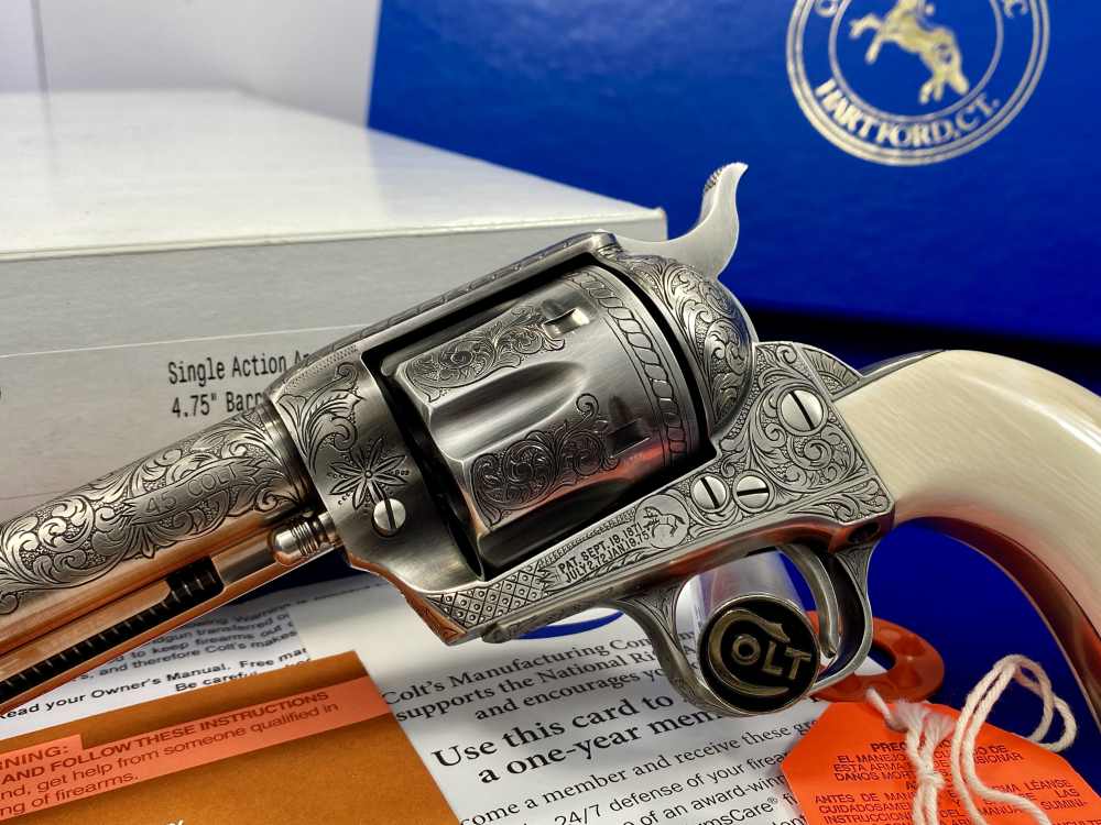 Colt Single Action Army .45 Colt -JERRY HARPER MASTER HAND FLORAL ENGRAVED--img-82