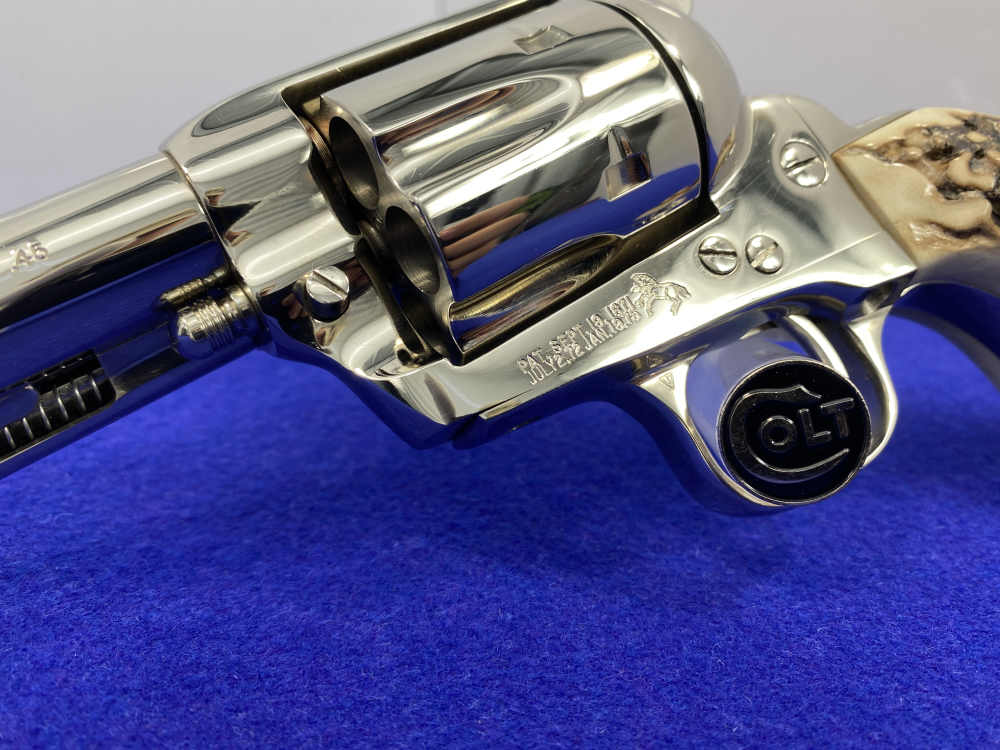 1988 Colt Single Action Army .45 -GENUINE SAMBAR STAGS PRISTINE EXAMPLE--img-11