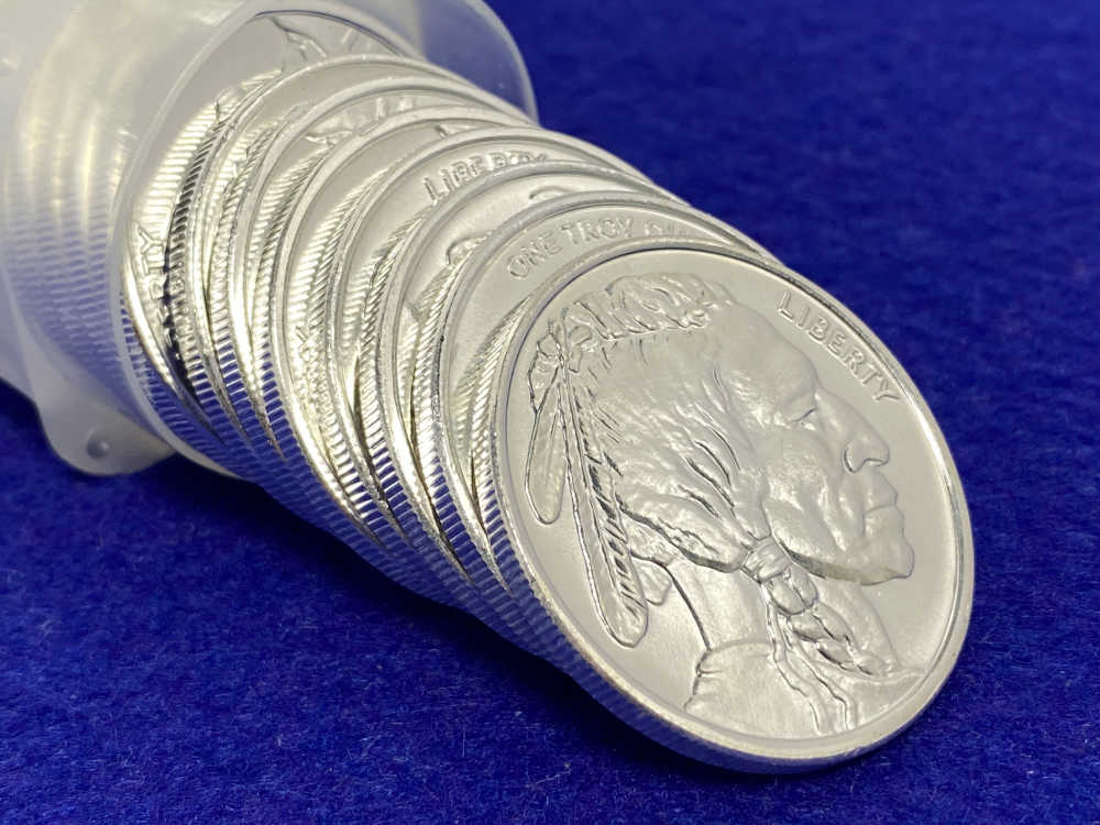 (20) Buffalo Silver "1oz SILVER Rnds" *Full Roll* TWENTY TROY OUNCES *BU*-img-6