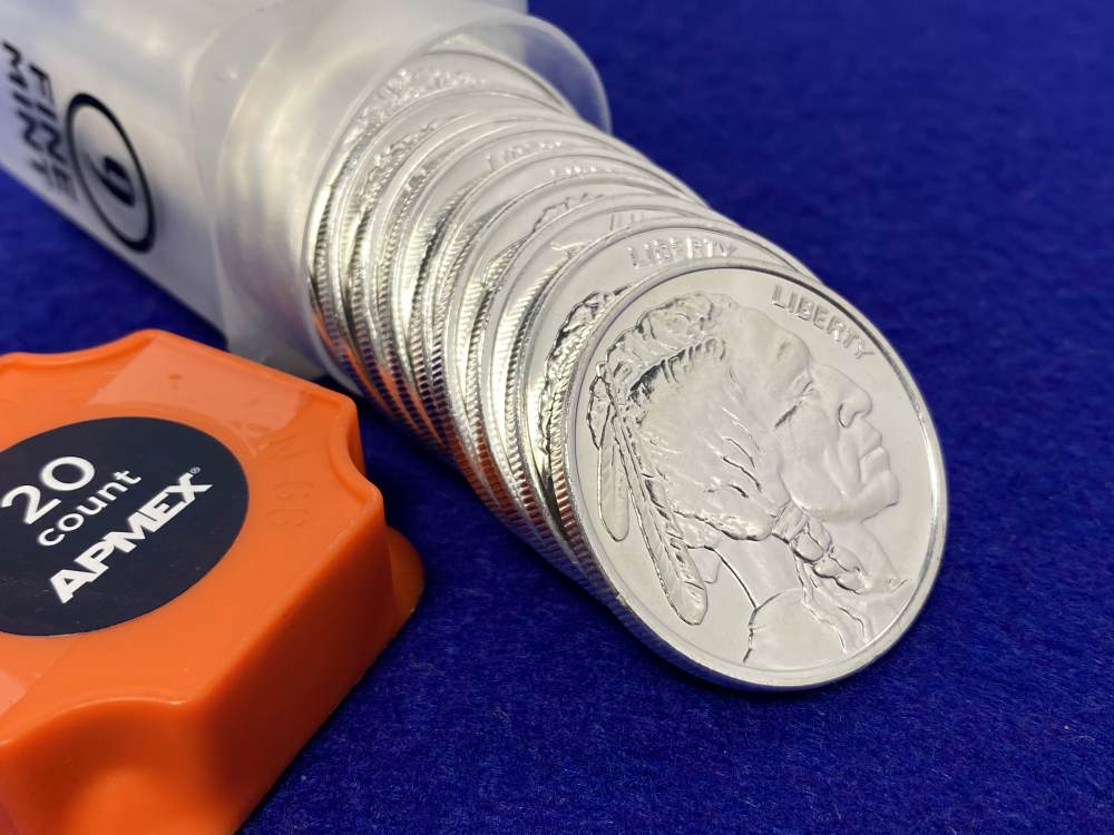 (20) Buffalo Silver "1oz SILVER Rnds" *Full Roll* TWENTY TROY OUNCES *BU*-img-3