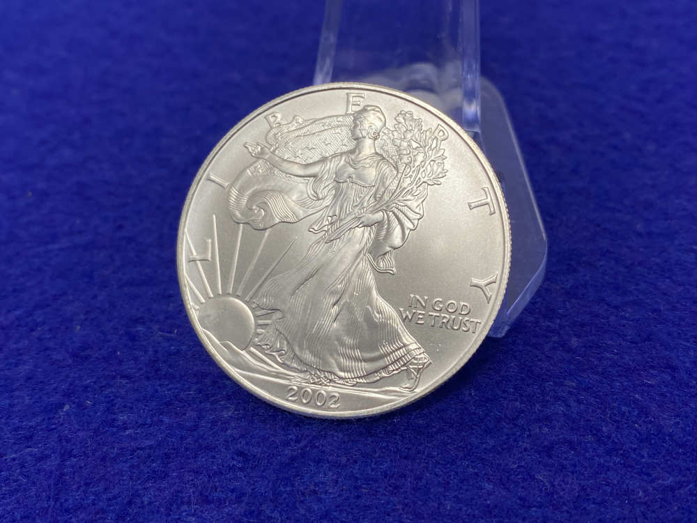 2002 American Silver Eagles -FULL FACTORY TUBE- 20 Troy Ounces .999 *BU*-img-5