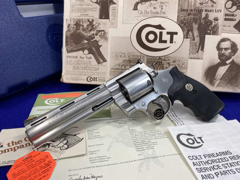1993 Colt Kodiak .44 Mag Stainless 6" *ULTRA RARE 1 OF ONLY 2000 EVER MADE*-img-53