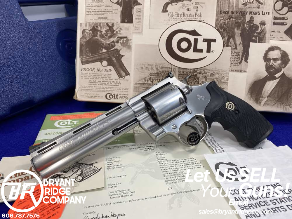 1993 Colt Kodiak .44 Mag Stainless 6" *ULTRA RARE 1 OF ONLY 2000 EVER MADE*-img-0