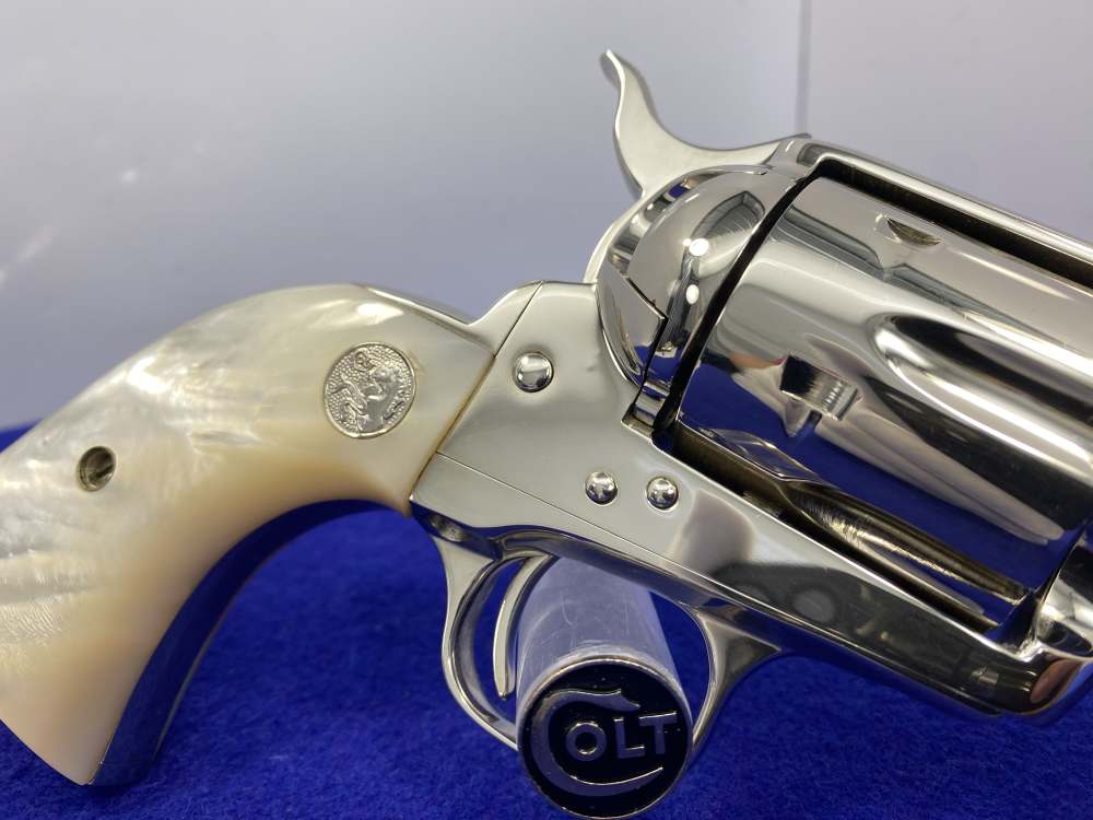 1992 Colt Single Action Army 45 Nickel 4.75 *GENUINE MOTHER OF PEARL GRIPS*-img-23