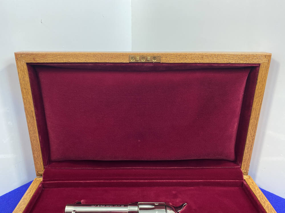 1992 Colt Single Action Army 45 Nickel 4.75 *GENUINE MOTHER OF PEARL GRIPS*-img-5
