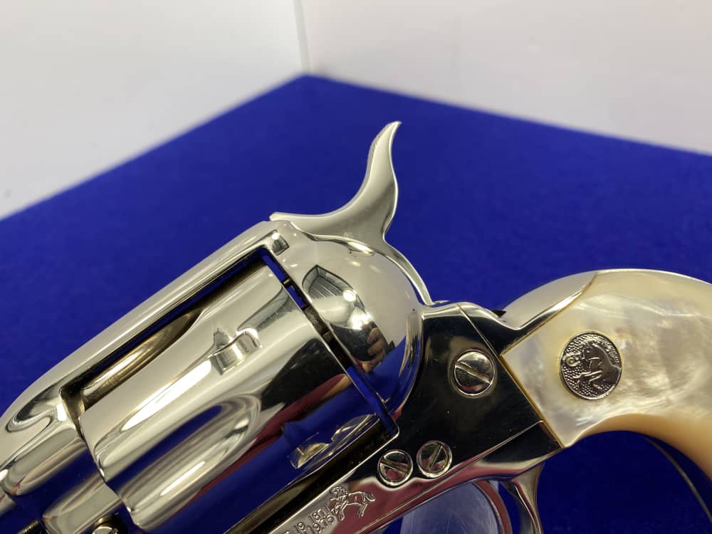 1992 Colt Single Action Army 45 Nickel 4.75 *GENUINE MOTHER OF PEARL GRIPS*-img-15