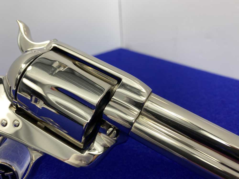 1992 Colt Single Action Army 45 Nickel 4.75 *GENUINE MOTHER OF PEARL GRIPS*-img-25