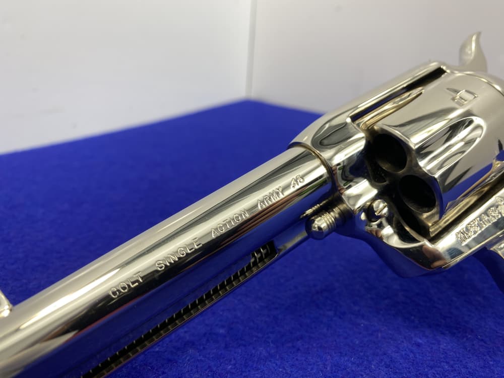 1992 Colt Single Action Army 45 Nickel 4.75 *GENUINE MOTHER OF PEARL GRIPS*-img-17