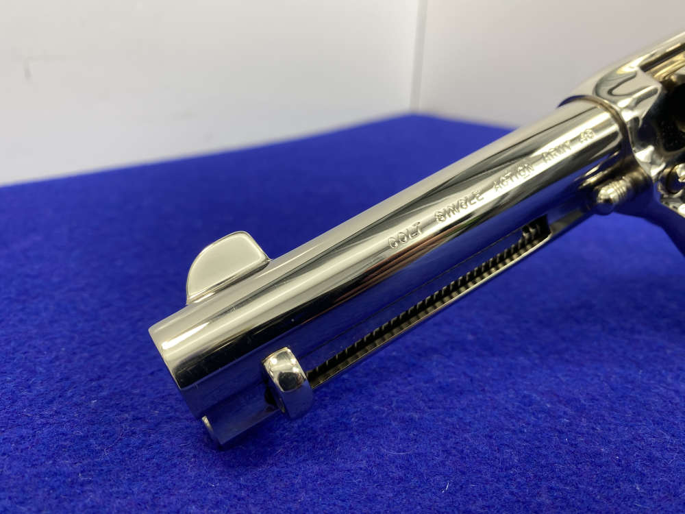 1992 Colt Single Action Army 45 Nickel 4.75 *GENUINE MOTHER OF PEARL GRIPS*-img-18
