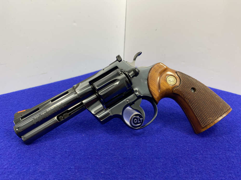 1993 Colt Python .357Mag Blued 4" *ICONIC VINTAGE SNAKE SERIES* Minty -img-7