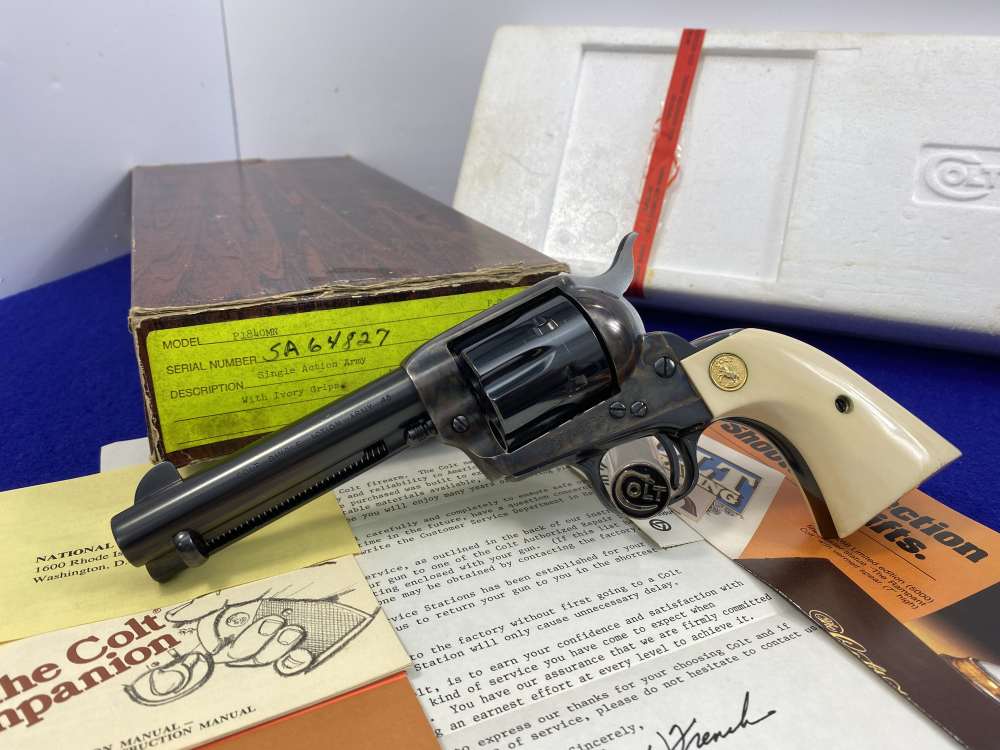 CUSTOM SHOP Colt Single Action Army .45 Colt *ULTRA RARE FACTORY IVORY*-img-3