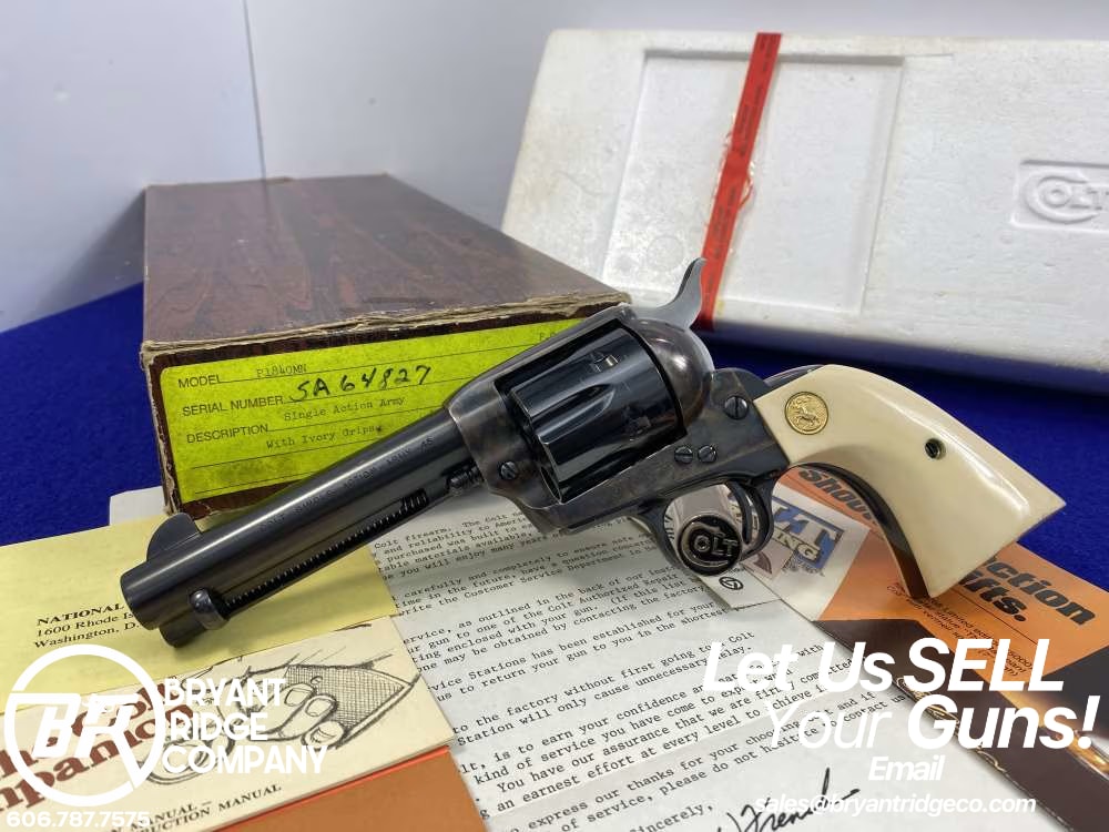 CUSTOM SHOP Colt Single Action Army .45 Colt *ULTRA RARE FACTORY IVORY*-img-0