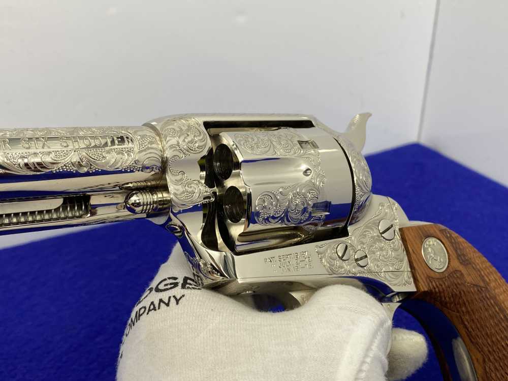 Colt SAA .44-40 Nickel 4.75" -FACTORY "C" CLASS SCROLL ENGRAVED- 31 of 40-img-80
