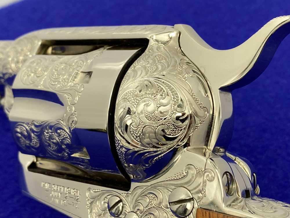 Colt SAA .44-40 Nickel 4.75" -FACTORY "C" CLASS SCROLL ENGRAVED- 31 of 40-img-14