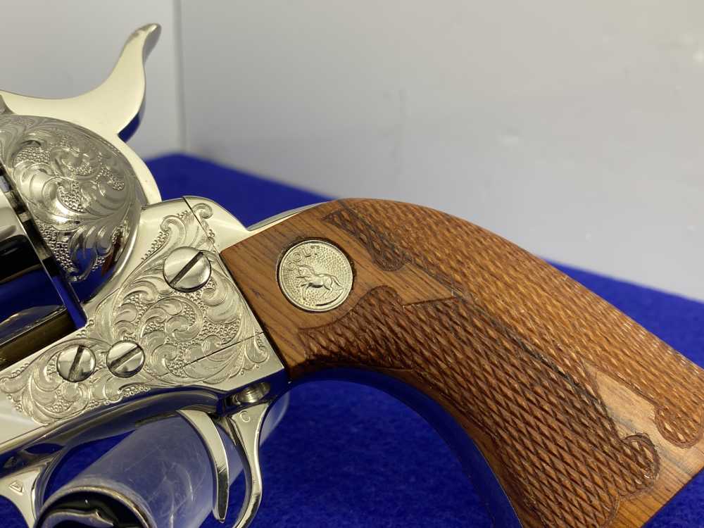 Colt SAA .44-40 Nickel 4.75" -FACTORY "C" CLASS SCROLL ENGRAVED- 31 of 40-img-11