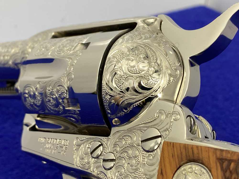 Colt SAA .44-40 Nickel 4.75" -FACTORY "C" CLASS SCROLL ENGRAVED- 31 of 40-img-13