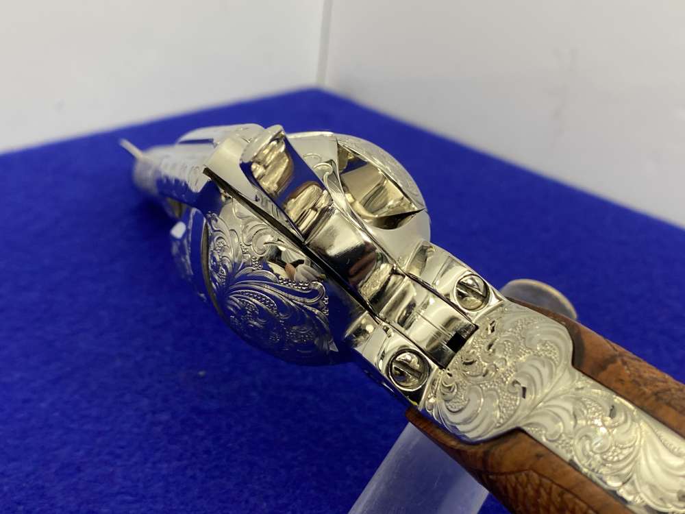 Colt SAA .44-40 Nickel 4.75" -FACTORY "C" CLASS SCROLL ENGRAVED- 31 of 40-img-47
