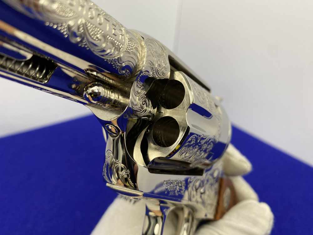 Colt SAA .44-40 Nickel 4.75" -FACTORY "C" CLASS SCROLL ENGRAVED- 31 of 40-img-63