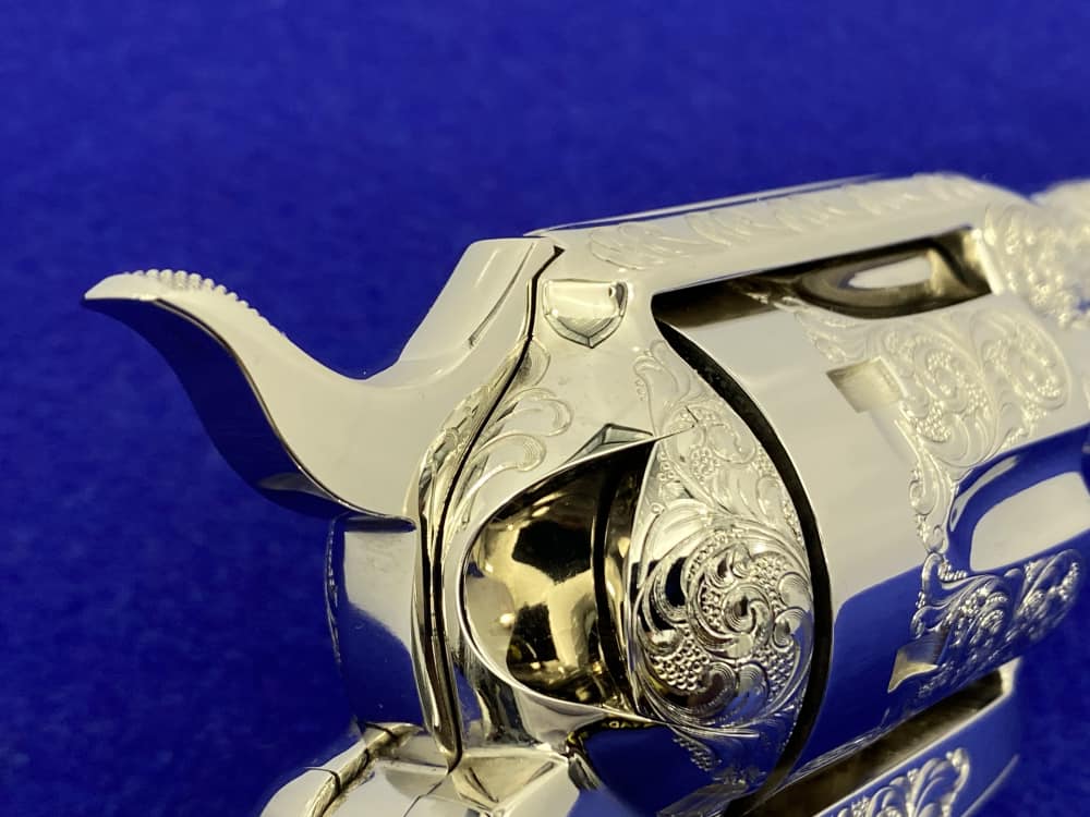 Colt SAA .44-40 Nickel 4.75" -FACTORY "C" CLASS SCROLL ENGRAVED- 31 of 40-img-31