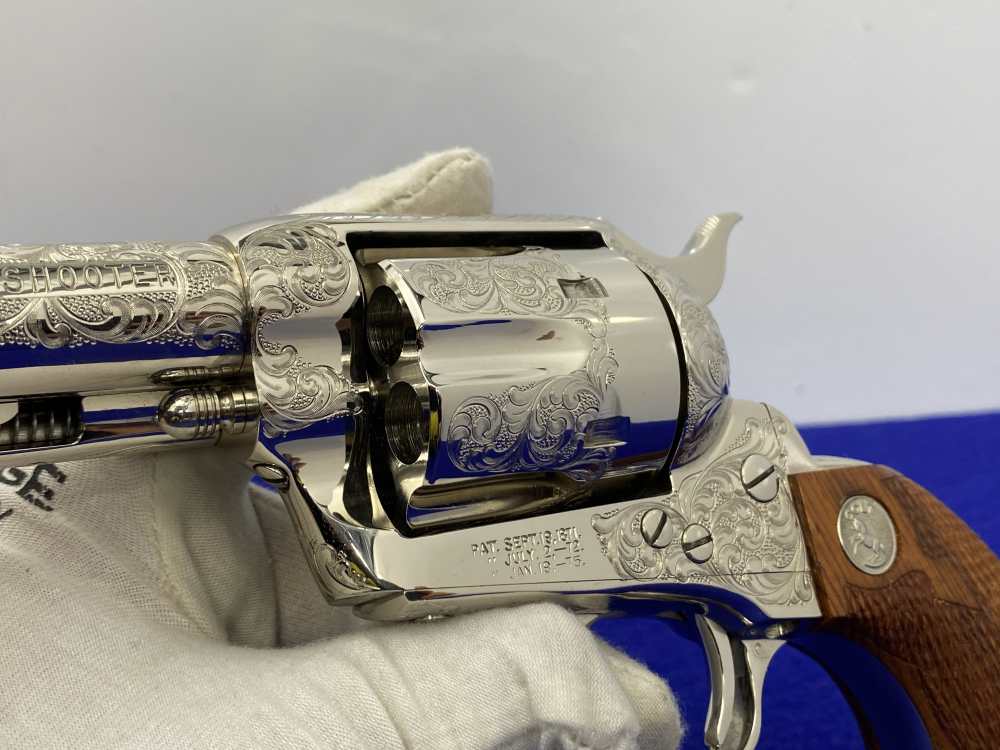 Colt SAA .44-40 Nickel 4.75" -FACTORY "C" CLASS SCROLL ENGRAVED- 31 of 40-img-78