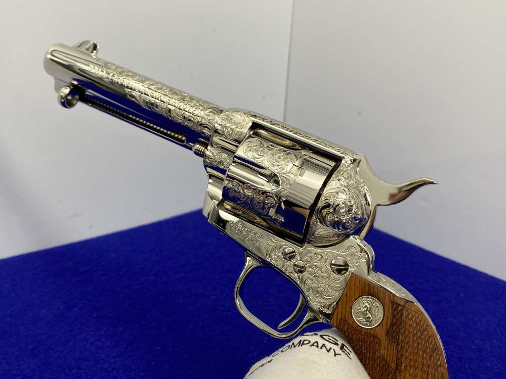 Colt SAA .44-40 Nickel 4.75" -FACTORY "C" CLASS SCROLL ENGRAVED- 31 of 40-img-75