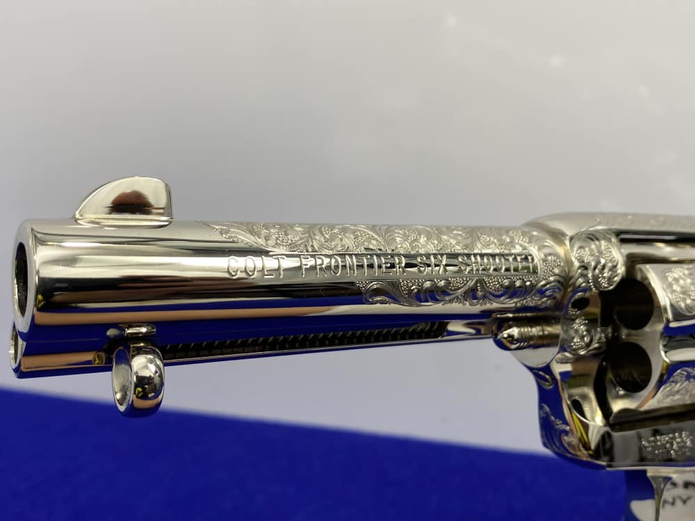 Colt SAA .44-40 Nickel 4.75" -FACTORY "C" CLASS SCROLL ENGRAVED- 31 of 40-img-69
