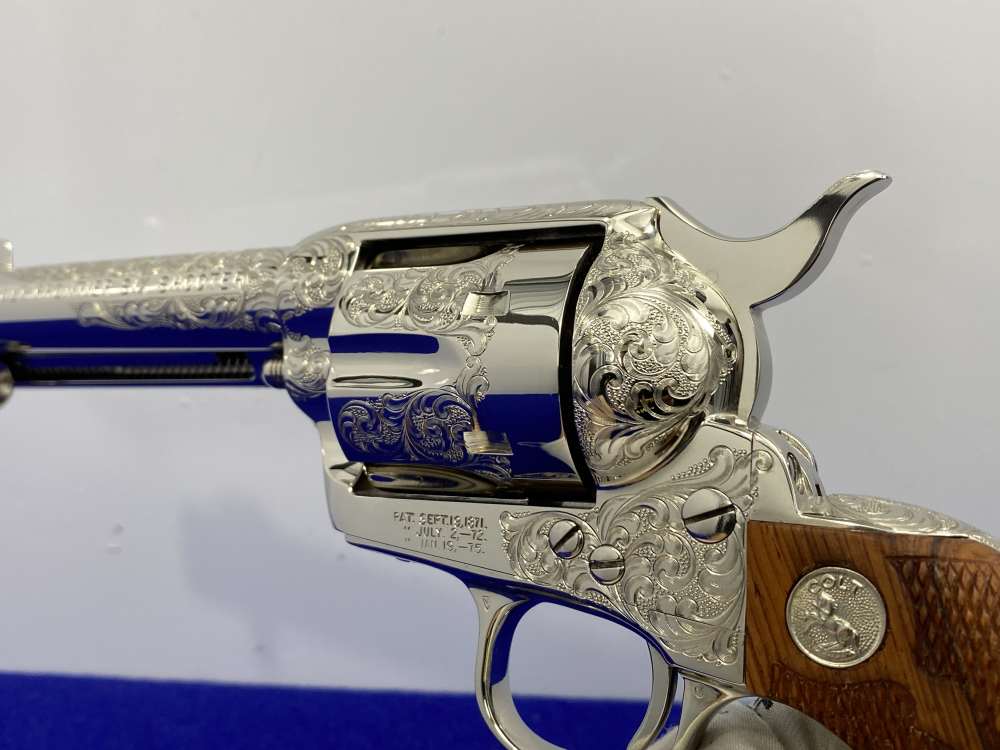 Colt SAA .44-40 Nickel 4.75" -FACTORY "C" CLASS SCROLL ENGRAVED- 31 of 40-img-67