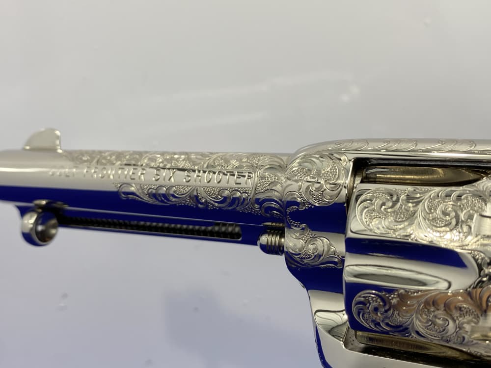 Colt SAA .44-40 Nickel 4.75" -FACTORY "C" CLASS SCROLL ENGRAVED- 31 of 40-img-68