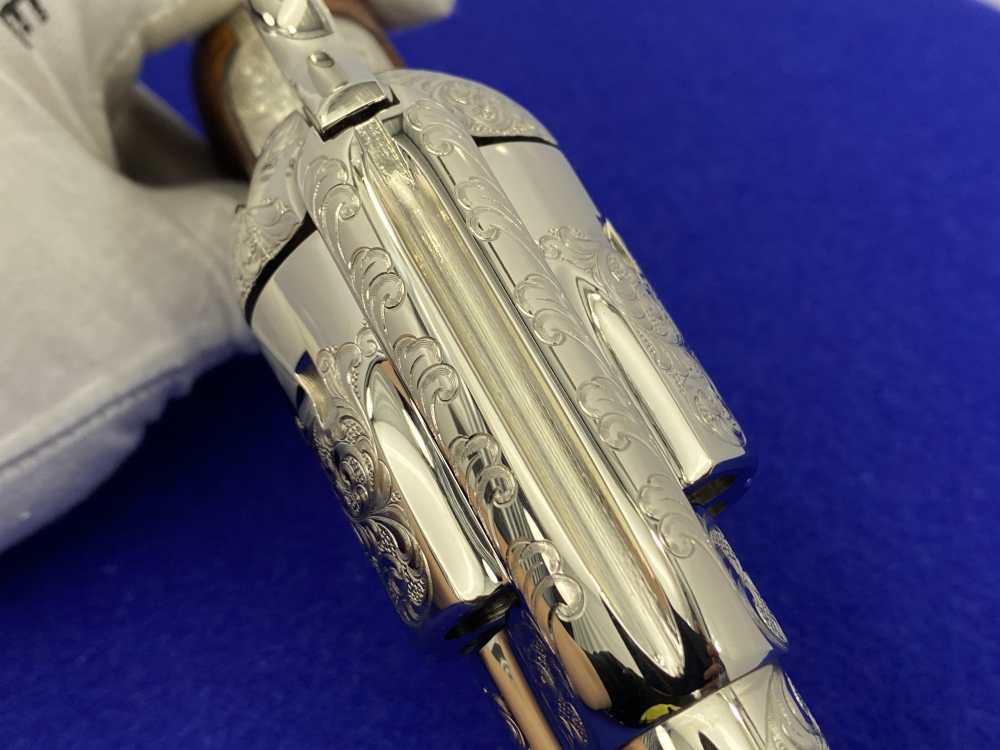 Colt SAA .44-40 Nickel 4.75" -FACTORY "C" CLASS SCROLL ENGRAVED- 31 of 40-img-49