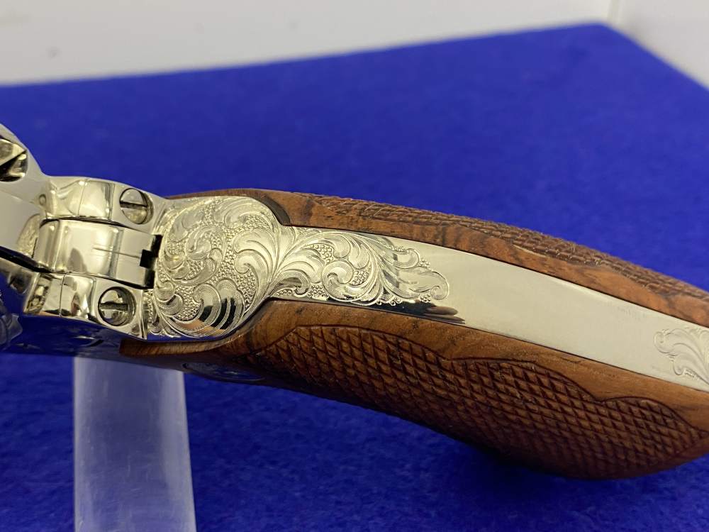 Colt SAA .44-40 Nickel 4.75" -FACTORY "C" CLASS SCROLL ENGRAVED- 31 of 40-img-45