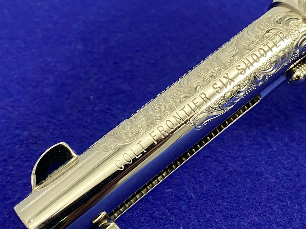 Colt SAA .44-40 Nickel 4.75" -FACTORY "C" CLASS SCROLL ENGRAVED- 31 of 40-img-23